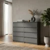 Pojemna komoda 140 cm z ośmioma szufladami EVO do sypialni