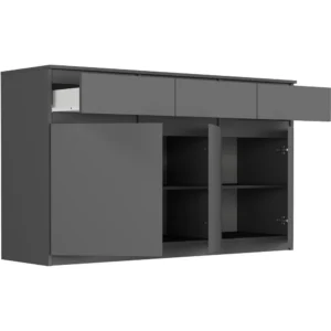 Pojemna nowoczesna komoda 120 cm z szufladami i drzwiami EVO Pojemna nowoczesna komoda 120 cm z szufladami i drzwiami EVO