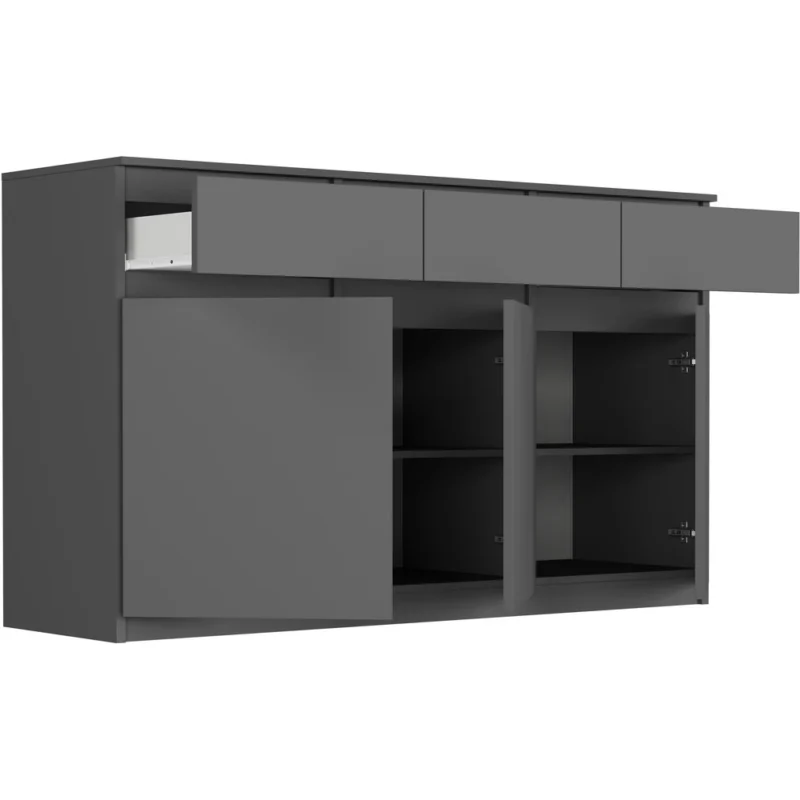 Pojemna nowoczesna komoda 120 cm z szufladami i drzwiami EVO Pojemna nowoczesna komoda 120 cm z szufladami i drzwiami EVO