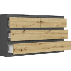 Pojemna nowoczesna komoda 140 cm z szufladami EVO Pojemna nowoczesna komoda 140 cm z szufladami EVO