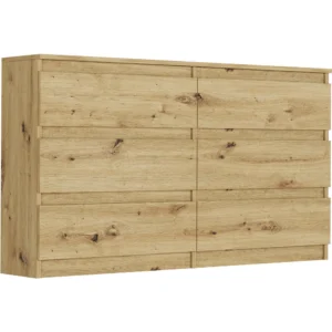Pojemna nowoczesna komoda 138 cm z szufladami Evo dąb artisan