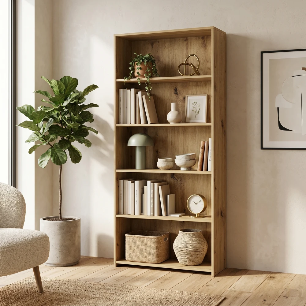 Loftowy regał na książki 80 cm do salonu EVO Regał na książki 80 cm loftowy do salonu EVO