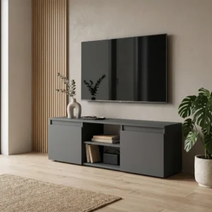 Szafka RTV stojąca 120 cm pod telewizor EVO antracytowa Szafka RTV stojąca 120 cm pod telewizor EVO antracytowa