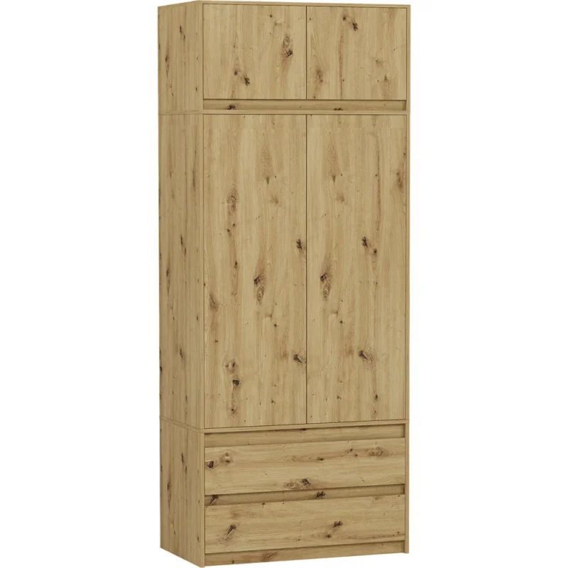 Wysoka szafa uchylna z szufladami 90 cm i półkami EVO Wysoka szafa uchylna z szufladami 90 cm i półkami EVO