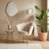 Fotel muszelka do salonu welurowy beż SHELL glamour Fotel muszelka do salonu welurowy beż SHELL glamour