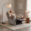 Fotel wypoczynkowy rozkładany do salonu RELAX szary velvet Fotel wypoczynkowy rozkładany do salonu RELAX szary velvet