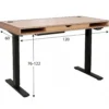 Biurko elektryczne 120 cm na metalowych nogach BEDI dąb naturalny MDF Biurko elektryczne 120 cm na metalowych nogach BEDI dąb naturalny MDF
