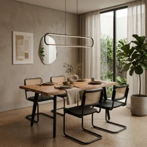 Stół rozkładany 160-200x90 cm z blatem fornirowanym FOREST na metalowych nogach Stół rozkładany 160-200x90 cm z blatem fornirowanym FOREST na metalowych nogach