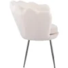 Fotel muszelka do salonu beżowy welur SHELL Fotel muszelka do salonu beżowy welur SHELL