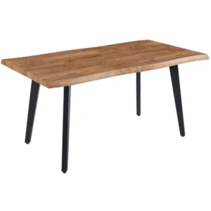 Stół rozkładany 160-200x90 cm z blatem fornirowanym FOREST na metalowych nogach Stół rozkładany 160-200x90 cm z blatem fornirowanym FOREST na metalowych nogach