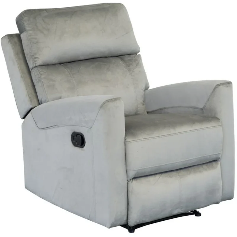 Fotel wypoczynkowy rozkładany do salonu RELAX szary velvet Fotel wypoczynkowy rozkładany do salonu RELAX szary velvet