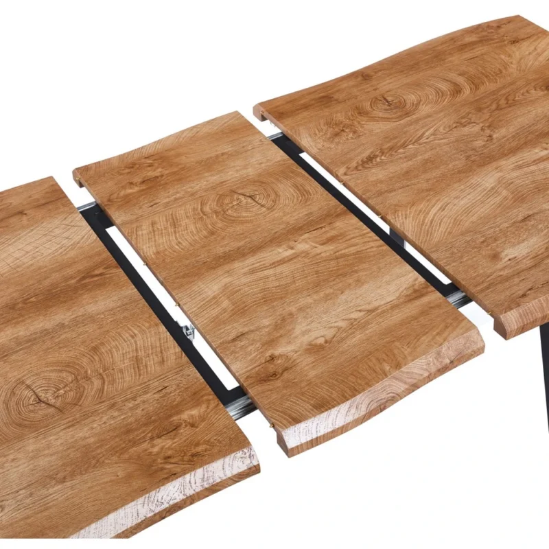 Stół rozkładany 160-200x90 cm z blatem fornirowanym FOREST na metalowych nogach Stół rozkładany 160-200x90 cm z blatem fornirowanym FOREST na metalowych nogach