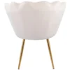Fotel muszelka do salonu welurowy beż SHELL glamour Fotel muszelka do salonu welurowy beż SHELL glamour