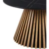 Stolik kawowy okrągły z lamelami do salonu RONDO czarny marmur MDF Stolik kawowy okrągły z lamelami do salonu RONDO czarny marmur MDF