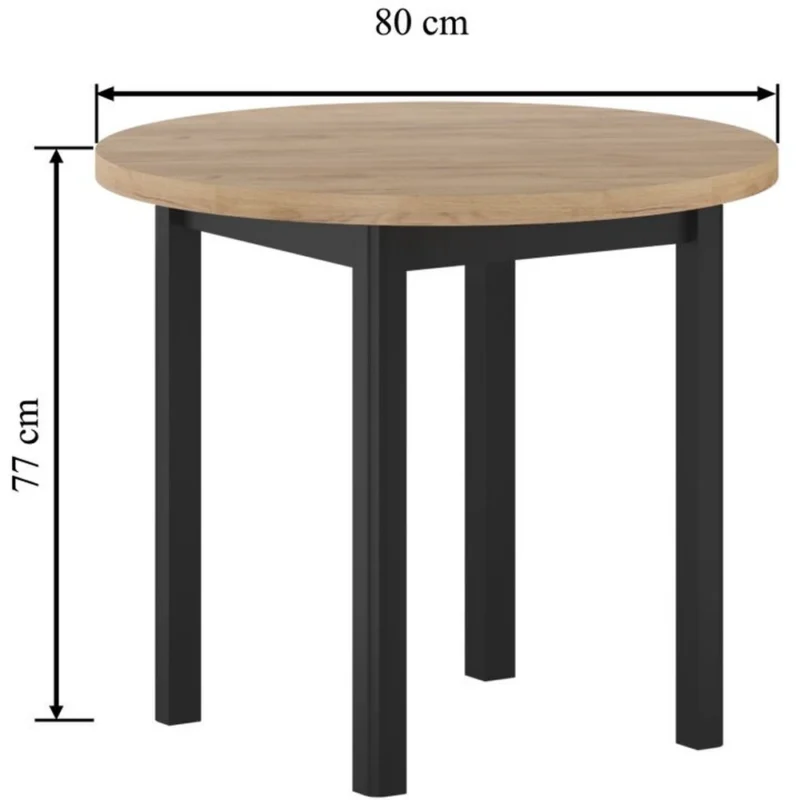 Stół okrągły 80 cm do kawalerki TOX loftowy Stół okrągły 80 cm do kawalerki TOX loftowy