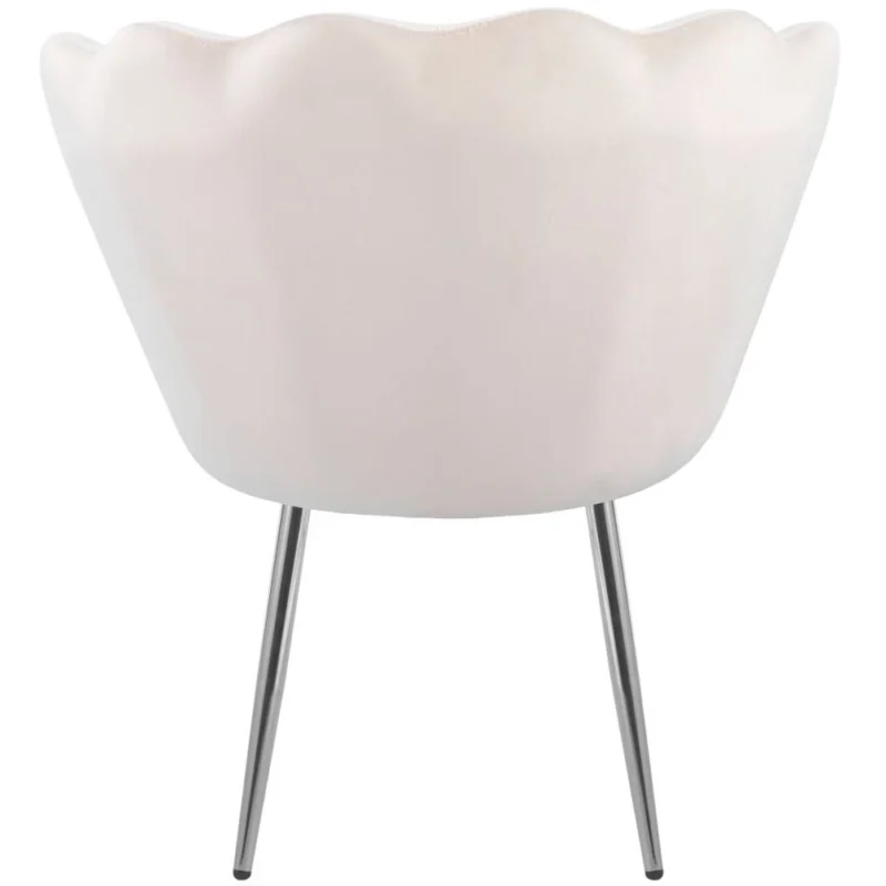 Fotel muszelka do salonu beżowy welur SHELL Fotel muszelka do salonu beżowy welur SHELL