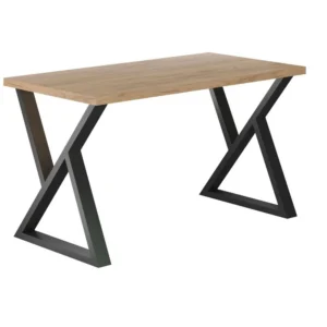 Stół 128x67 cm na metalowych nóżkach RAW dąb craft złoty Stół 128x67 cm na metalowych nóżkach RAW dąb craft złoty