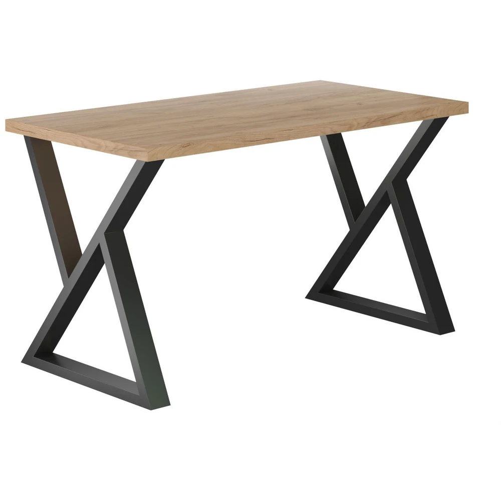 Stół 128x67 cm na metalowych nóżkach RAW dąb craft złoty Stół 128x67 cm na metalowych nóżkach RAW dąb craft złoty