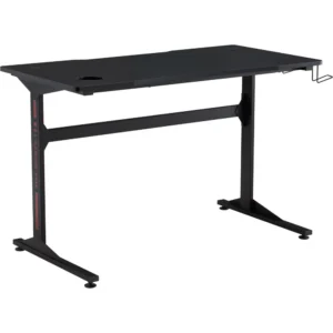 Biurko gamingowe 120 cm GAME czarne z uchwytem na kubek