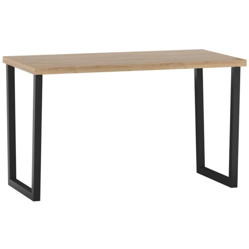Stół 128x67 cm na metalowych nóżkach w kształcie U RAW dąb craft złoty Stół 128x67 cm na metalowych nóżkach w kształcie U RAW dąb craft złoty