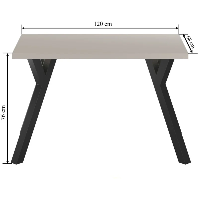 Stół 128x67 cm na metalowych nóżkach w kształcie Y RAW dąb craft złoty Stół 128x67 cm na metalowych nóżkach w kształcie Y RAW dąb craft złoty