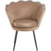 Fotel muszelka do salonu welurowy SHELL cappuccino Fotel muszelka do salonu welurowy SHELL cappuccino