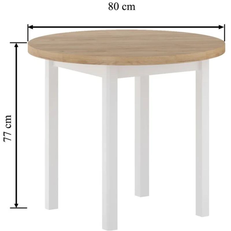 Stół okrągły 80 cm do kawalerki TOX skandynawski Stół okrągły 80 cm do kawalerki TOX skandynawski