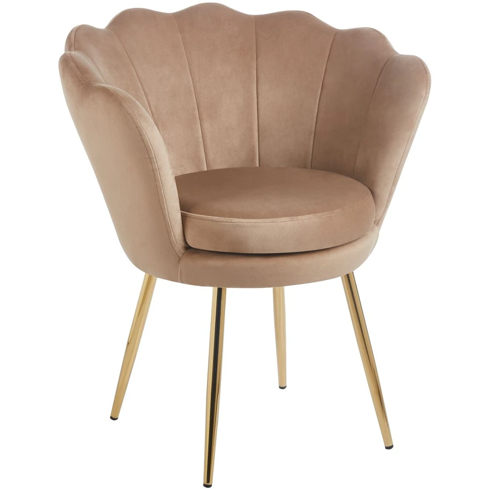 Fotel muszelka do salonu welurowy SHELL Fotel muszelka do salonu welurowy SHELL glamour