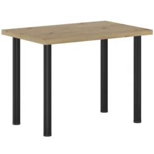 Stół 128x67 cm na metalowych nóżkach RAW dąb craft złoty + czarny Stół 128x67 cm na metalowych nóżkach RAW dąb craft złoty + czarny