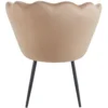 Fotel muszelka do salonu welurowy SHELL cappuccino Fotel muszelka do salonu welurowy SHELL cappuccino