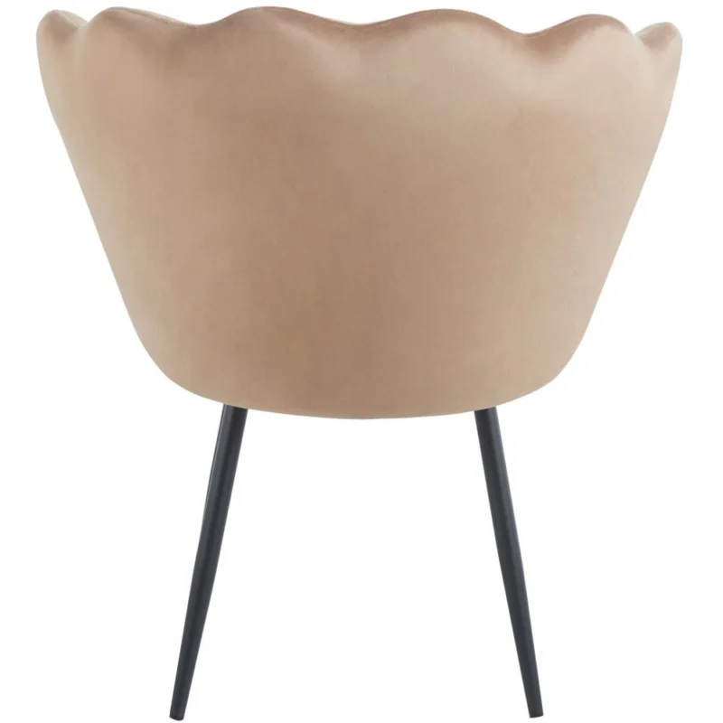 Fotel muszelka do salonu welurowy SHELL cappuccino Fotel muszelka do salonu welurowy SHELL cappuccino