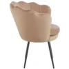 Fotel muszelka do salonu welurowy SHELL cappuccino Fotel muszelka do salonu welurowy SHELL cappuccino