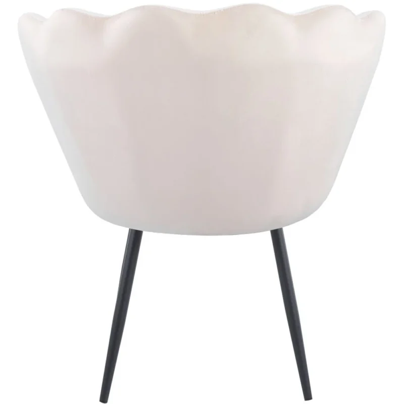 Fotel muszelka do salonu welurowy SHELL beż Fotel muszelka do salonu welurowy SHELL beż