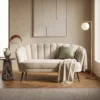 Sofa glamour do salonu MOKKA beżowy welur Sofa glamour do salonu MOKKA beżowy welur