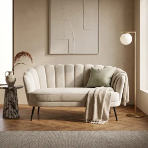 Sofa glamour do salonu MOKKA beżowy welur Sofa glamour do salonu MOKKA beżowy welur