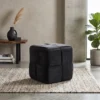 Pufa kwadratowa kostka CUBE czarny szenil Pufa kwadratowa kostka CUBE czarny szenil