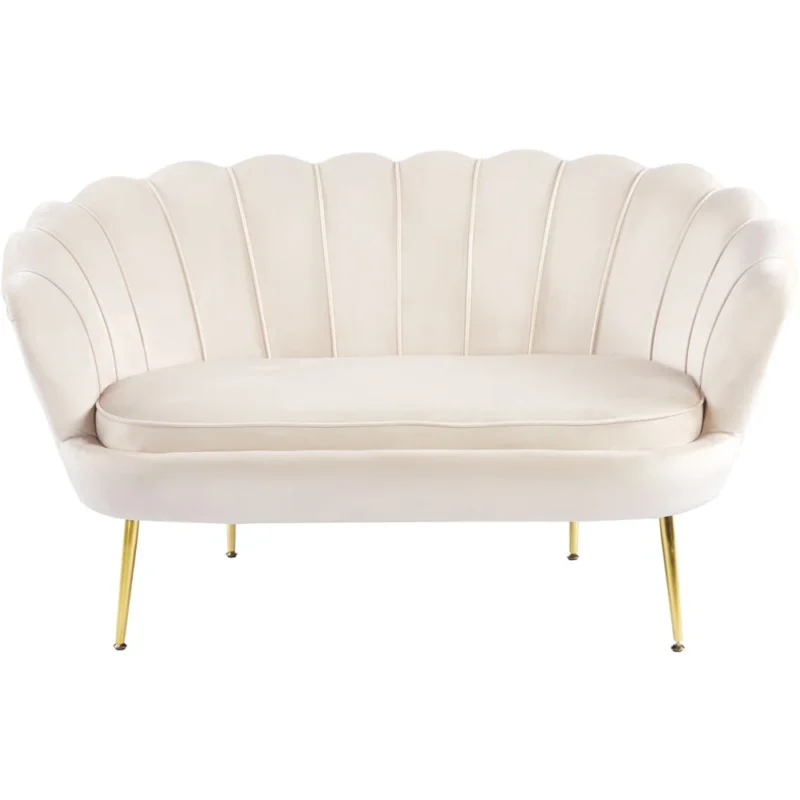 Sofa glamour do salonu MOKKA beżowy welur Sofa glamour do salonu MOKKA beżowy welur