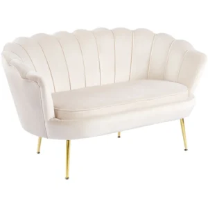 Sofa glamour do salonu MOKKA beżowy welur Sofa glamour do salonu MOKKA beżowy welur