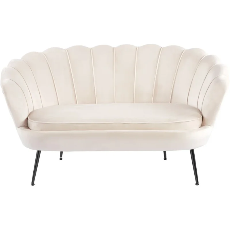 Sofa glamour do salonu MOKKA beżowy welur Sofa glamour do salonu MOKKA beżowy welur