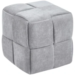 Pufa kwadratowa kostka CUBE szary szenil Pufa kwadratowa kostka CUBE szary szenil