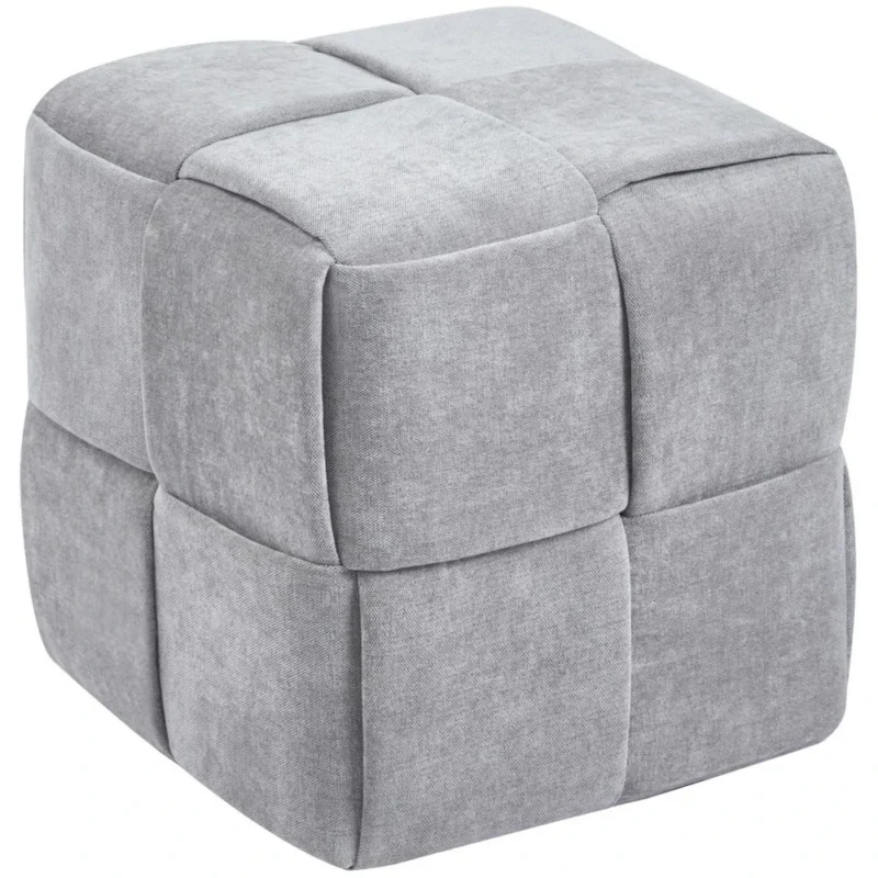 Pufa kwadratowa kostka CUBE szary szenil Pufa kwadratowa kostka CUBE szary szenil