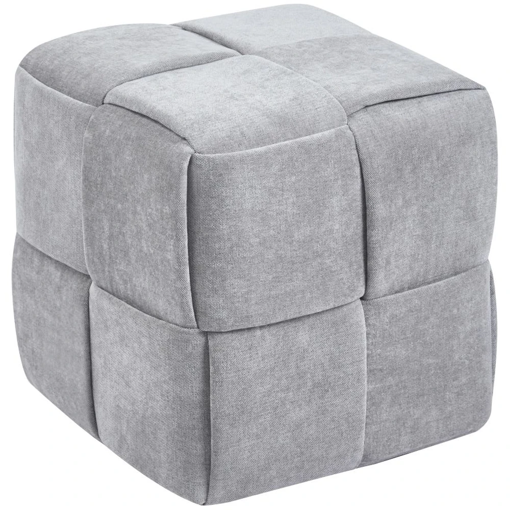 Pufa kwadratowa kostka CUBE beżowy szenil Pufa kwadratowa kostka CUBE szary szenil