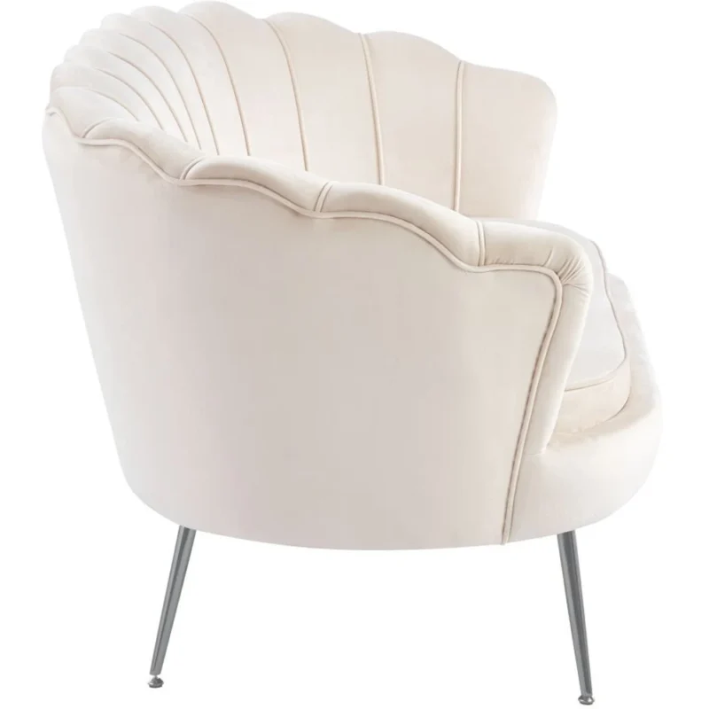 Sofa glamour do salonu MOKKA beżowy welur Sofa glamour do salonu MOKKA beżowy welur