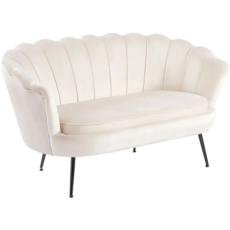 Sofa glamour do salonu MOKKA beżowy welur Sofa glamour do salonu MOKKA beżowy welur