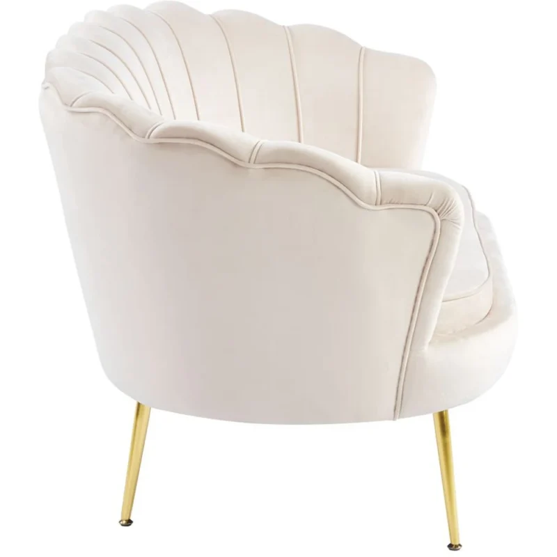 Sofa glamour do salonu MOKKA beżowy welur Sofa glamour do salonu MOKKA beżowy welur