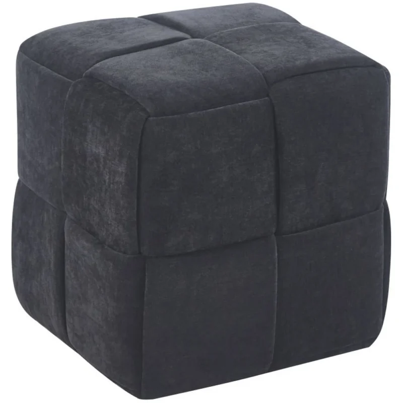 Pufa kwadratowa kostka CUBE czarny szenil Pufa kwadratowa kostka CUBE czarny szenil