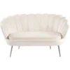 Sofa glamour do salonu MOKKA beżowy welur Sofa glamour do salonu MOKKA beżowy welur