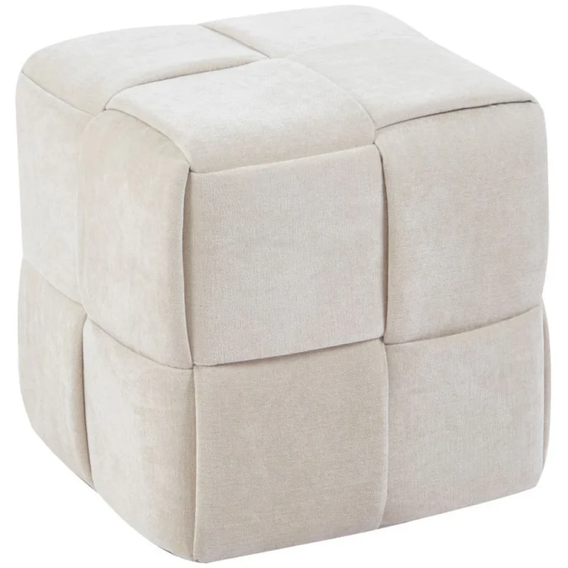 Pufa kwadratowa kostka CUBE beżowy szenil Pufa kwadratowa kostka CUBE beżowy szenil
