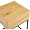 Szafka nocna z szufladą 40 cm jodełka HUGO dąb naturalny + czarny Szafka nocna z szufladą 40 cm jodełka HUGO dąb naturalny + czarny