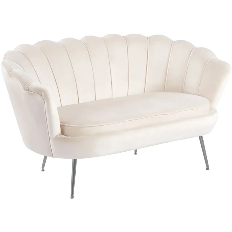 Sofa glamour do salonu MOKKA beżowy welur Sofa glamour do salonu MOKKA beżowy welur